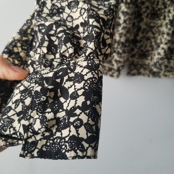 Anthropologie Tulle Long Sleeve Button Back Blouse - Picture 6 of 7